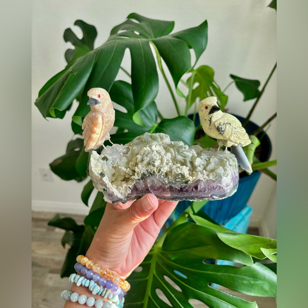 Gemstone Bird carving